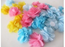 Blume Ø30mm - rosa türkis hellblau gelb